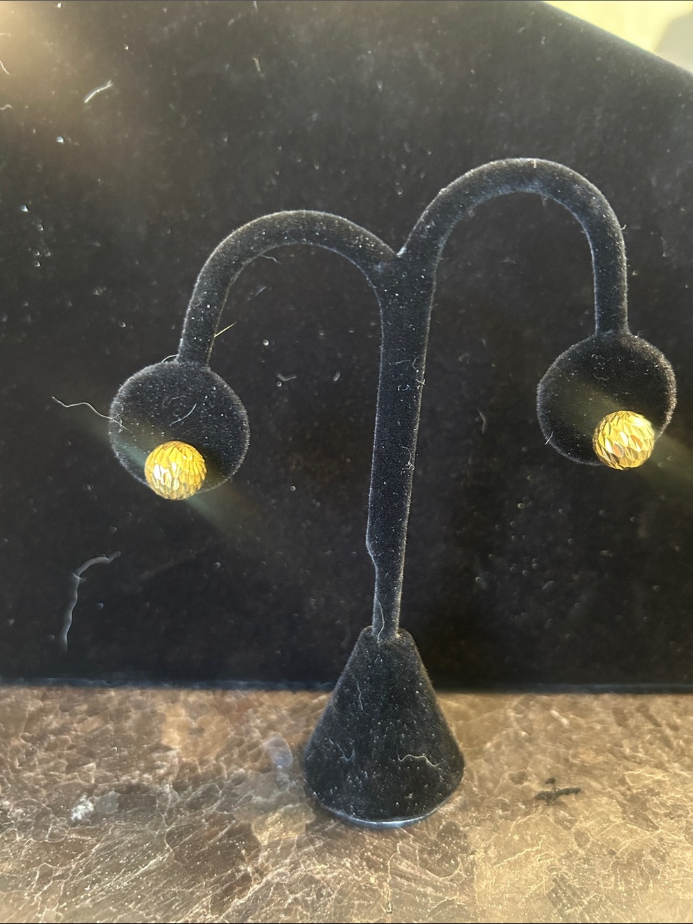 Classic Gold Textured Ball Stud Earrings - Women Jewelry
